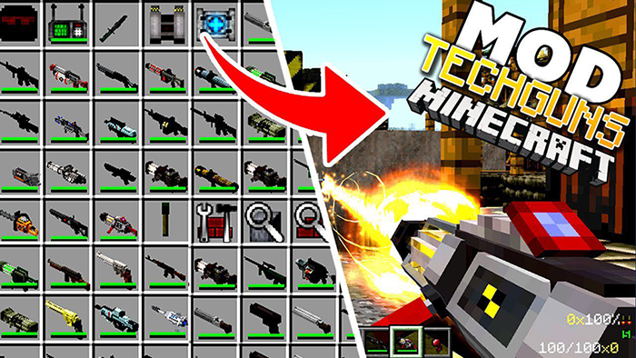 Techguns Mod 1.12.2 Screenshots 1 